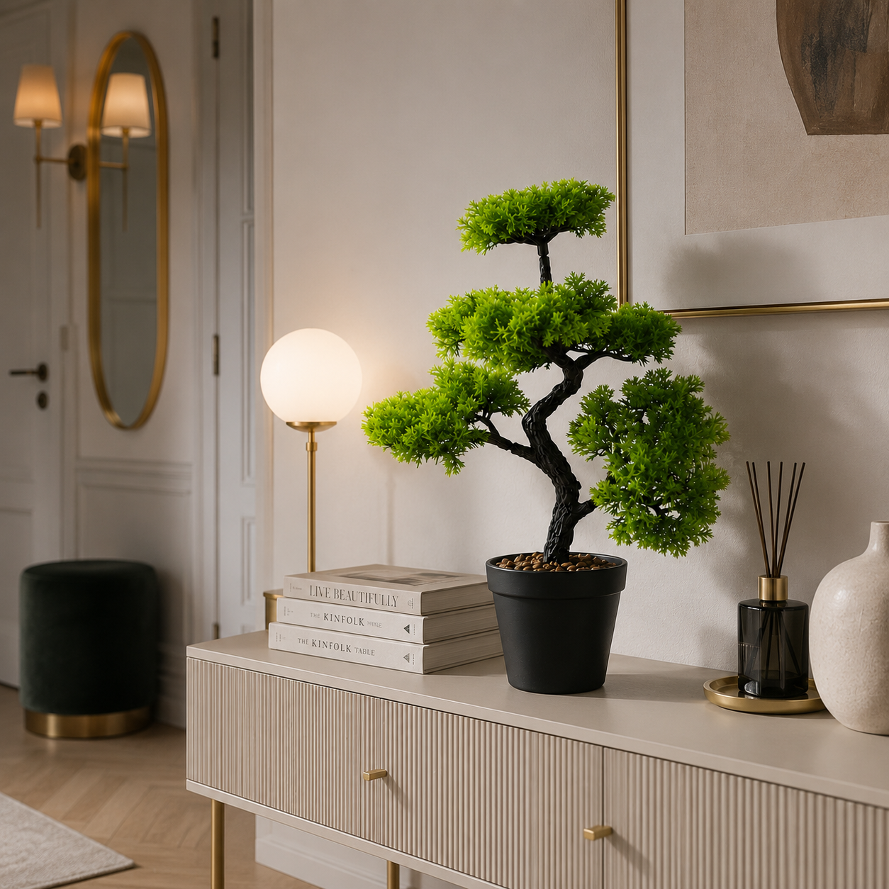 Bonsai Artificial Zen Oasis – Fără Întreținere, Eleganță și Calmitate, 40 cm