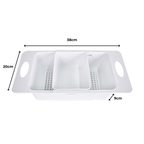 Raft pliabil și strecurătoare extensibilă pentru chiuvetă – Set 2 piese