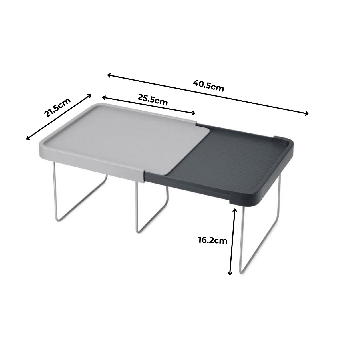 Raft pliabil și strecurătoare extensibilă pentru chiuvetă – Set 2 piese