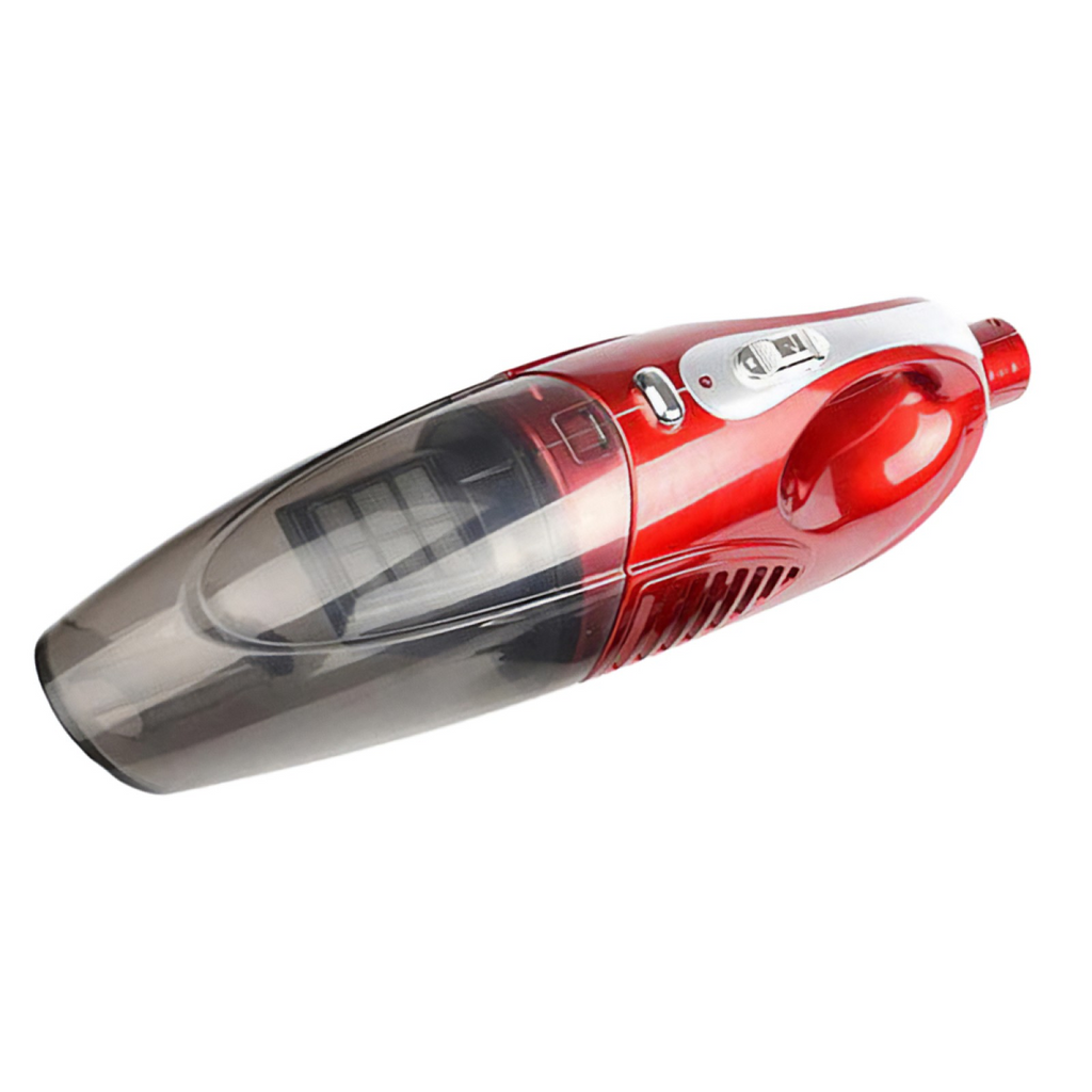 Aspirator auto cu accesorii, filtru praf detasabil, aspirare umeda si uscata, alimentare 12V, Rosu