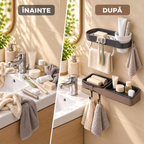 Set 2 Accesorii pentru Baie AquaDuo, pentru Organizare, Depozitare și Prosoape – 4 Variante