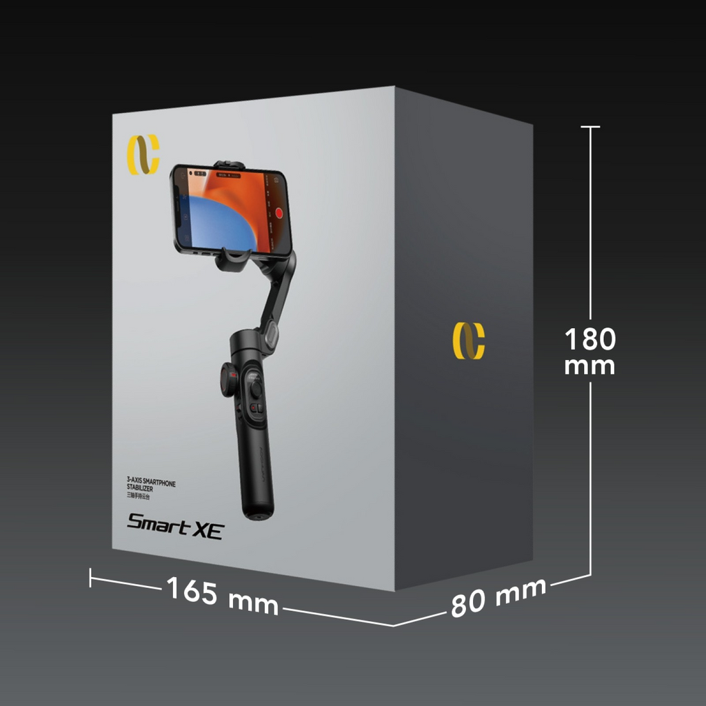 Pachet promo: Gimbal Aochuan SMART XE, D6730 + D6736 Lumina RGB Aochuan cu placute magnetice, aplicatie dedicata, Content Creator Edition, Negru Mat