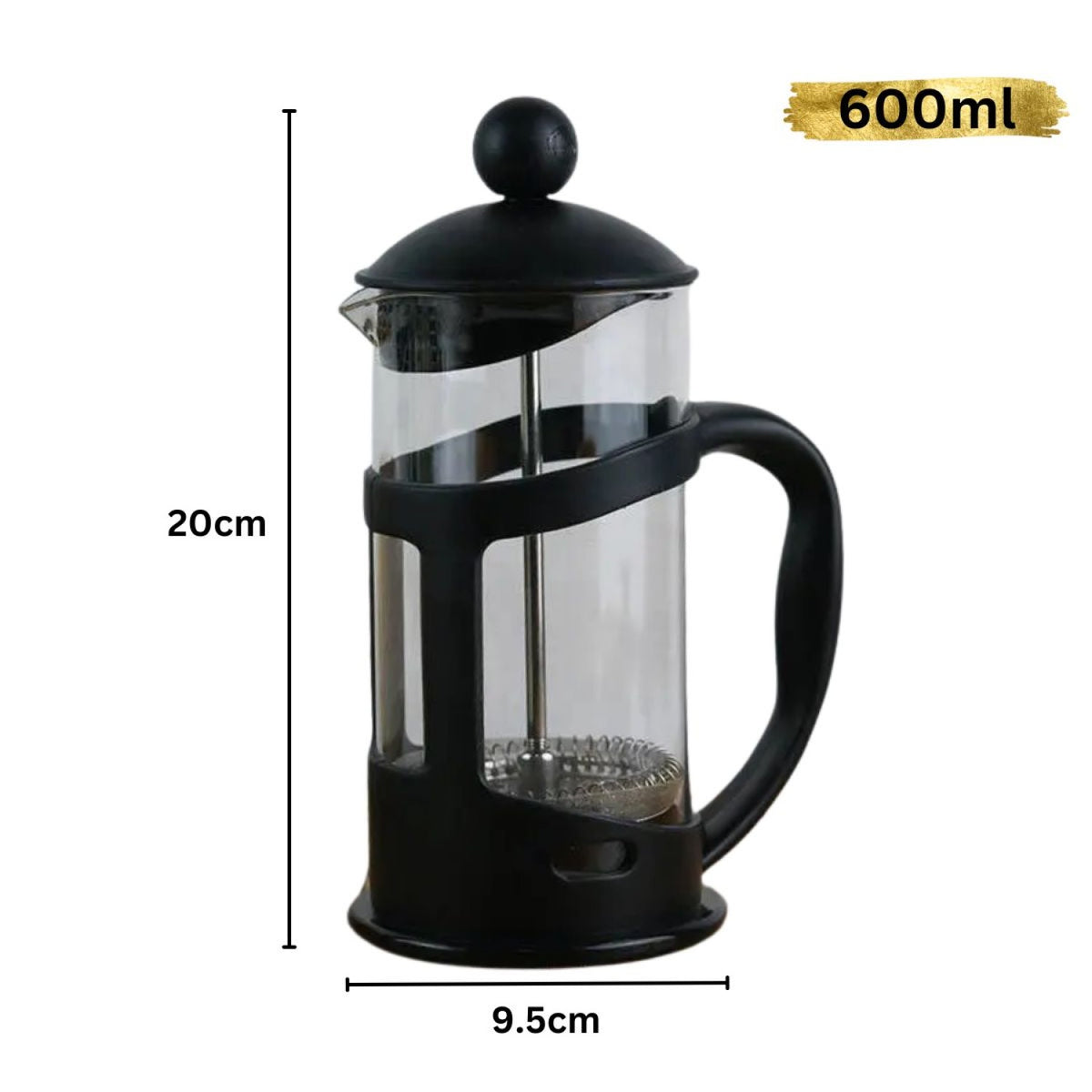 Infuzor multifuncțional French Press pentru cafea și ceai, 600 ml
