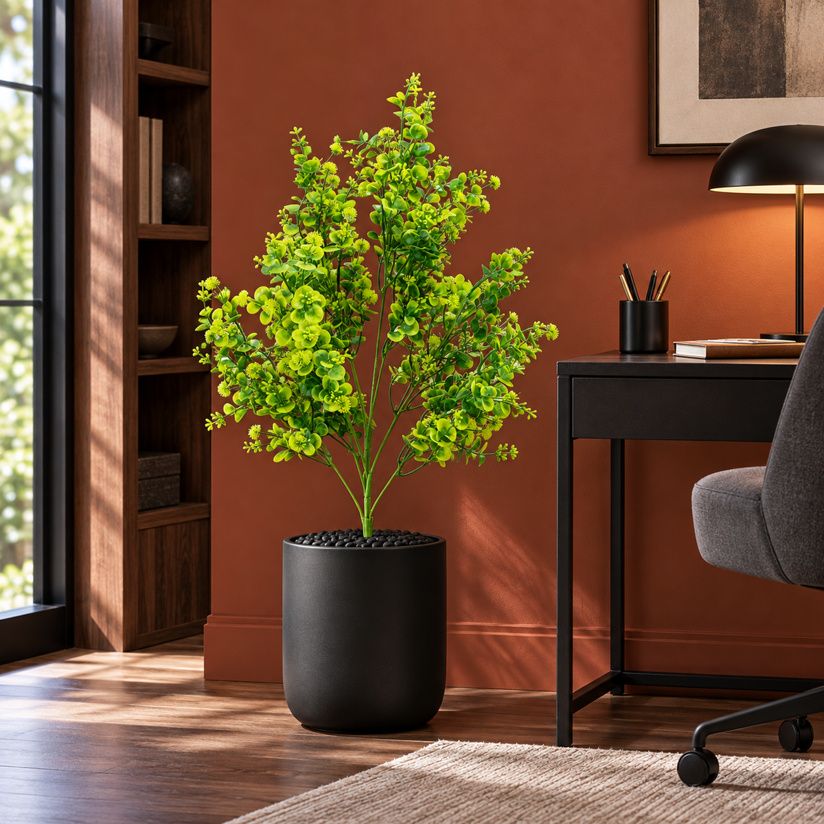 Plantă Artificială Decorativă Premium, Aspect Natural, 80 cm (Fără Ghiveci)
