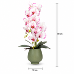 Orhidee Artificială Decorativă în Ghiveci Ceramic – Eleganță Florală și Farmec Natural pentru Orice Interior, 80cm