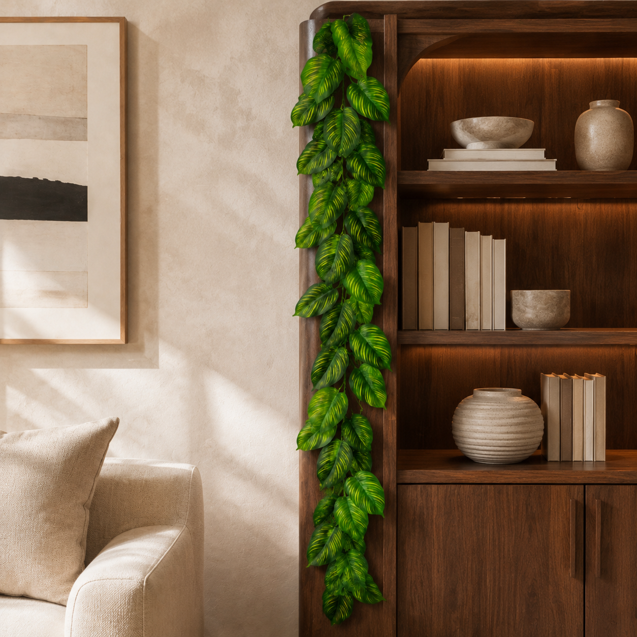 Ghirlandă Decorativă Artificială cu 28 de Frunze, 1,7 m