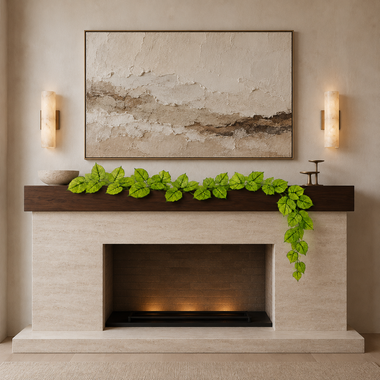 Ghirlandă Decorativă Artificială cu 28 de Frunze, 1,7 m