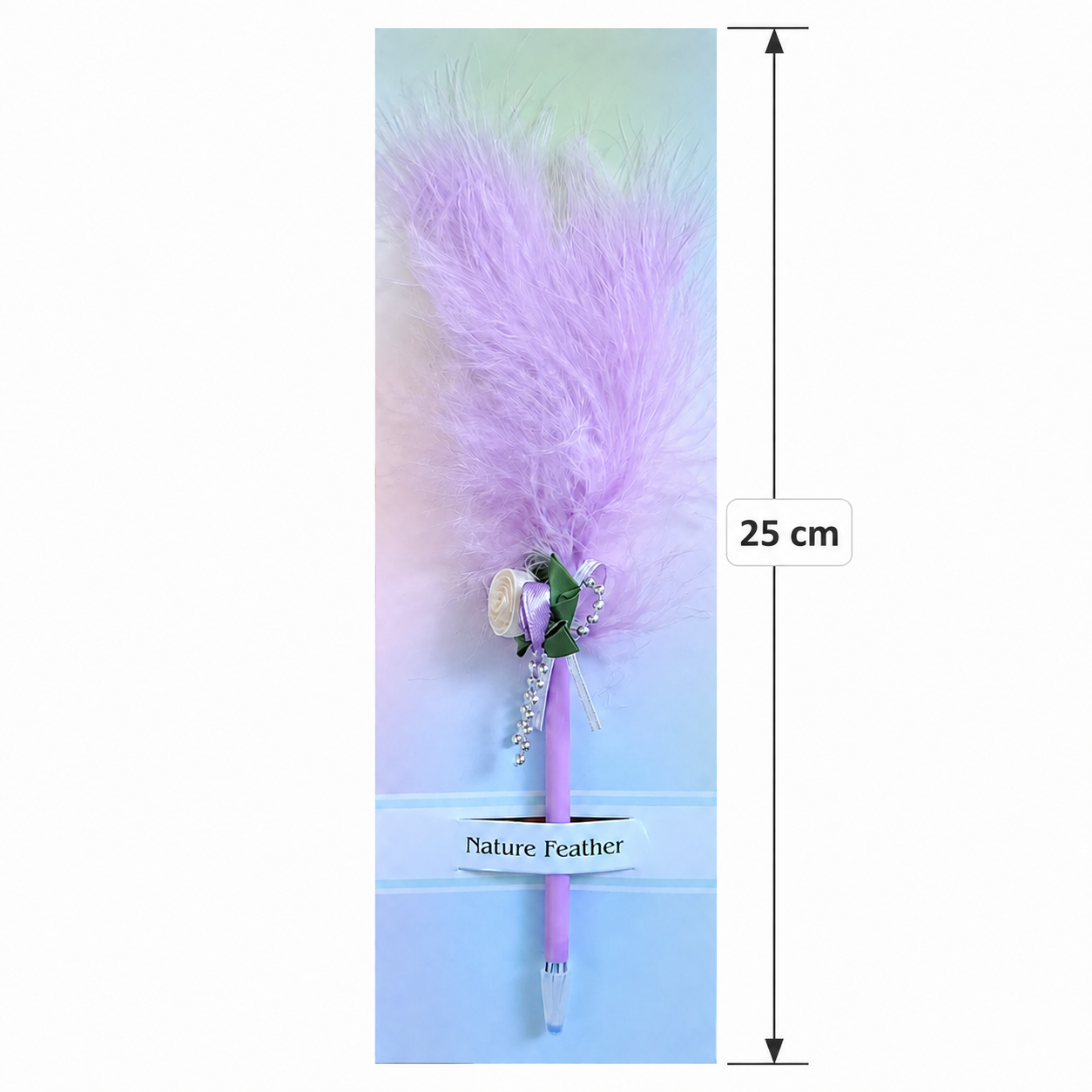 🕊️ Mărturii de Nuntă: Set 5 Pixuri Elegante „Feather Writer” cu Pană și Accesoriu Florale