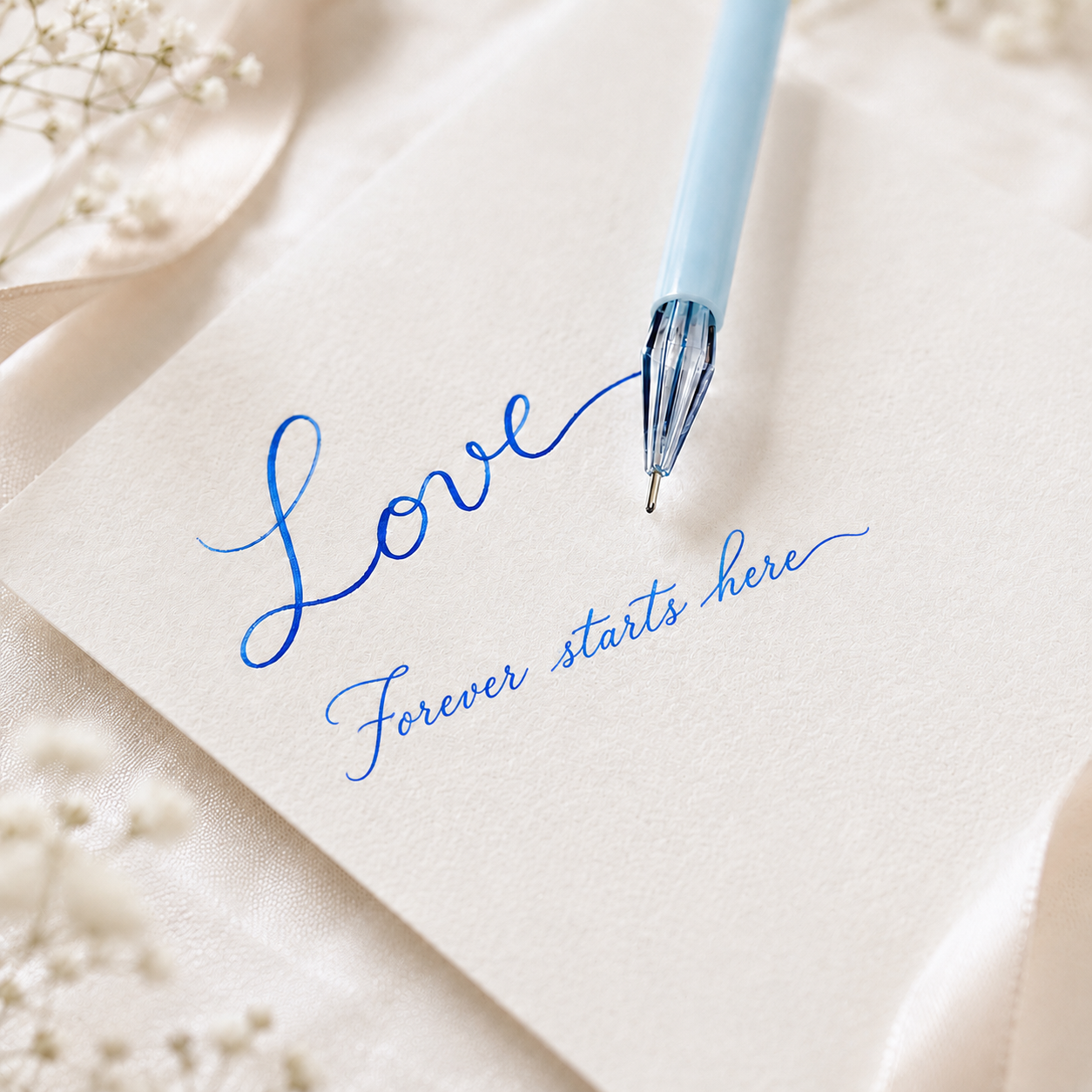 🕊️ Mărturii de Nuntă: Set 5 Pixuri Elegante „Feather Writer” cu Pană și Accesoriu Florale