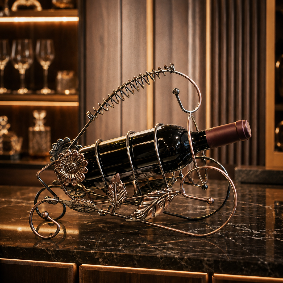 Suport Vintage „Chateau” pentru Sticla de Vin (27 cm)
