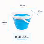 Mini Mașină Portabilă Multifuncțională 3 în 1 cu USB – Pentru Rufe, Vase, Fructe și Legume + Găleată Pliabilă CADOU