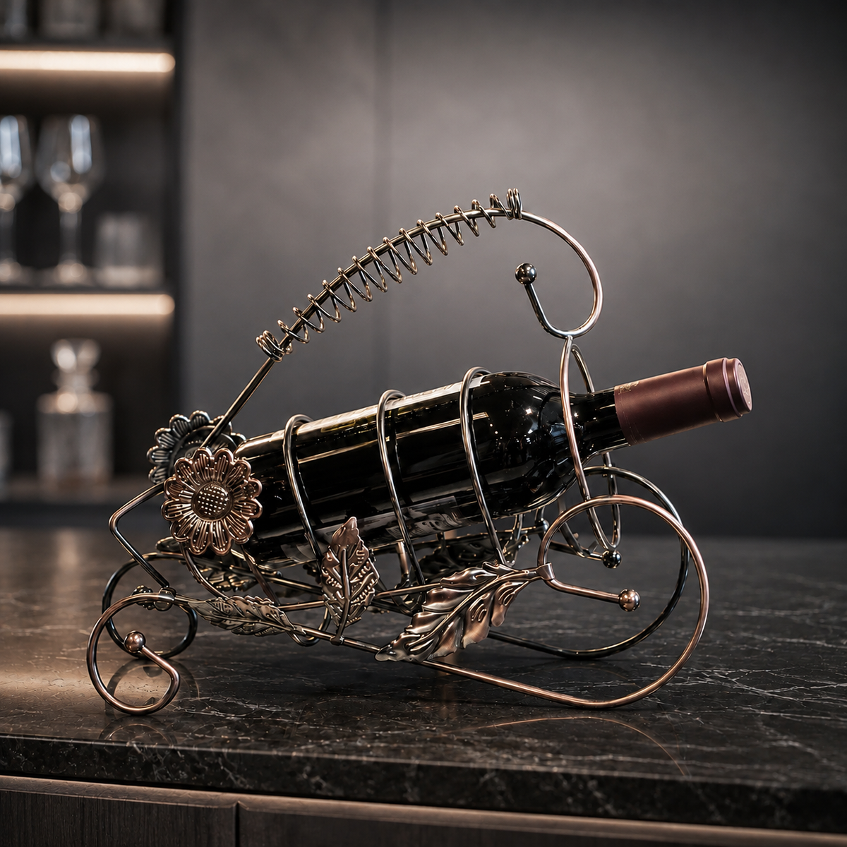 Suport Vintage „Chateau” pentru Sticla de Vin (27 cm)