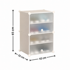 Pantofar modular Urban Loft, 4 Niveluri, 2 Uși, Protecție Antipraf și Depozitare Compactă