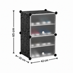 Pantofar modular Urban Loft, 4 Niveluri, 2 Uși, Protecție Antipraf și Depozitare Compactă