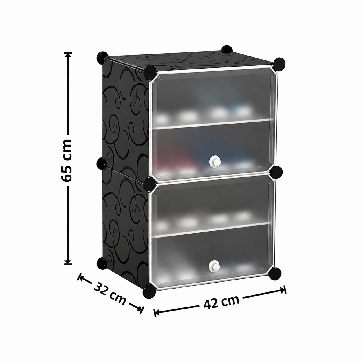 Pantofar modular Urban Loft, 4 Niveluri, 2 Uși, Protecție Antipraf și Depozitare Compactă