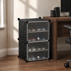Pantofar modular Urban Loft, 4 Niveluri, 2 Uși, Protecție Antipraf și Depozitare Compactă