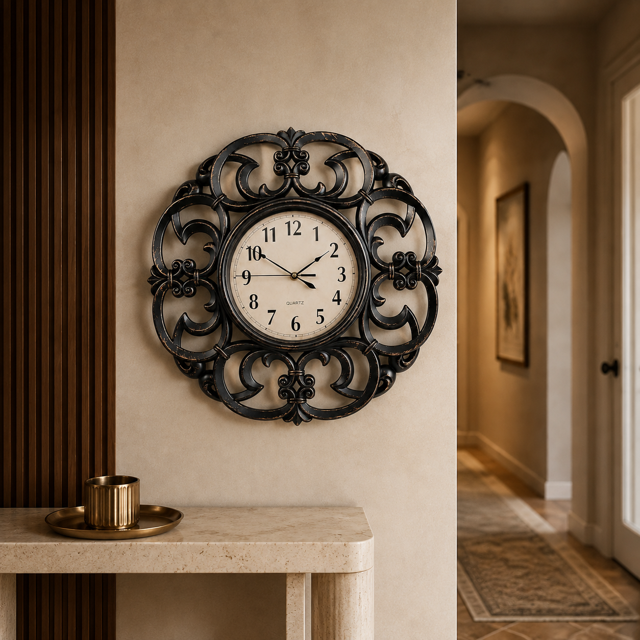 Ceas de Perete Decorativ Aspect Antic – Eleganță Vintage pentru Casa Ta