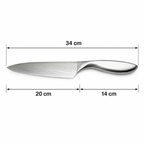 Cuțitul  bucătarului, Inox cu Crom-Molibden, pentru Tăiere, Feliere și Dezosare, 34 cm