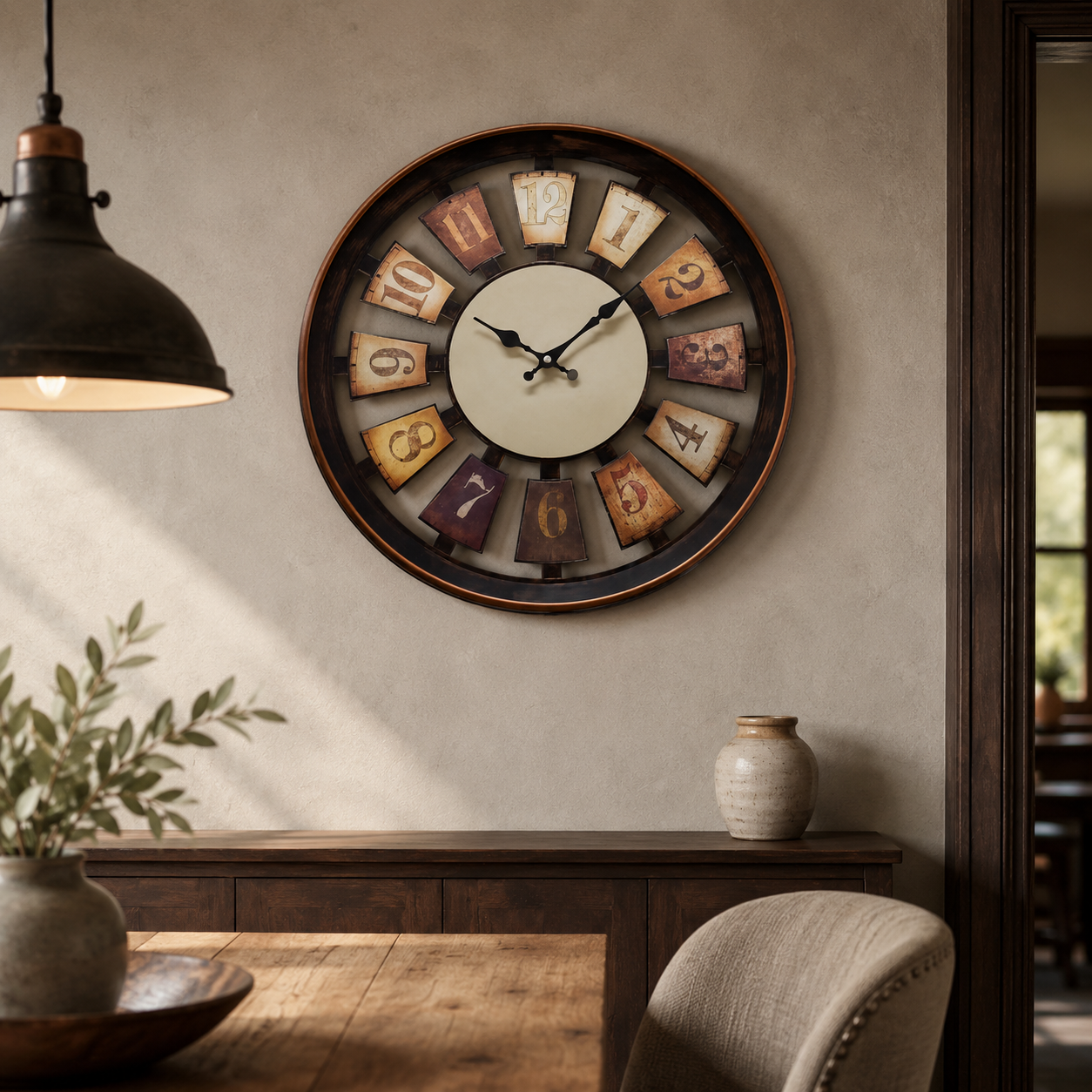 Ceas de Perete Decorativ Aspect Antic – Eleganță Vintage pentru Casa Ta