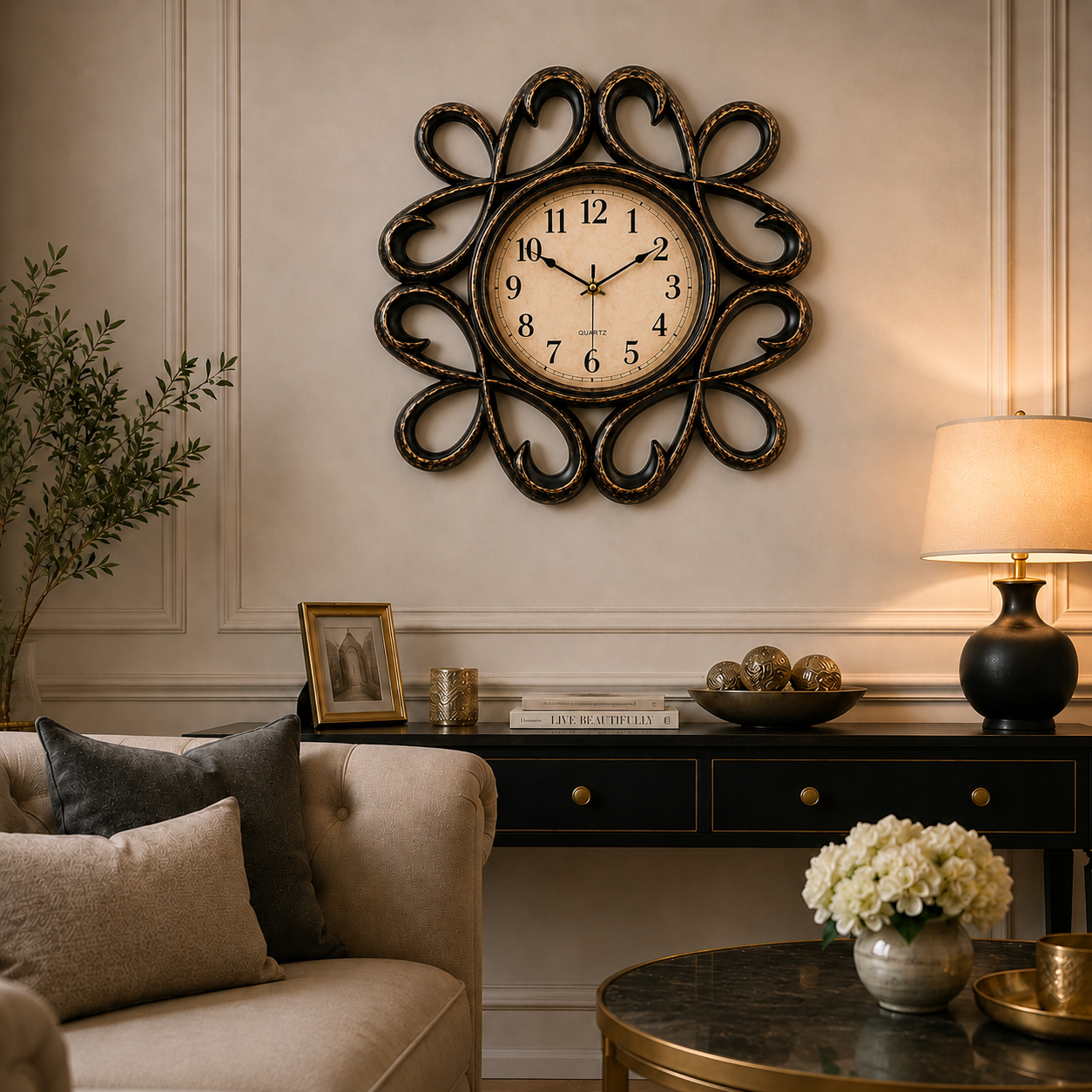 Ceas de Perete Decorativ Aspect Antic – Eleganță Vintage pentru Casa Ta