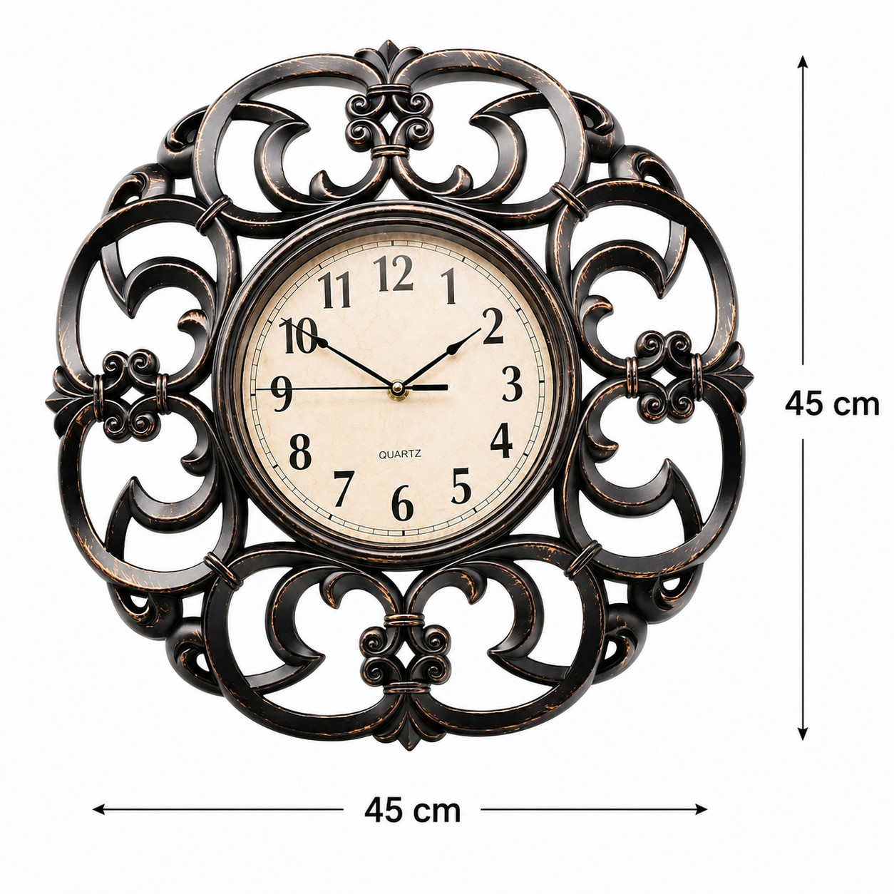 Ceas de Perete Decorativ Aspect Antic – Eleganță Vintage pentru Casa Ta