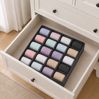 Organizator Pliabil pentru Dulap sau Sertar, 20 Compartimente, 30 × 30 × 10 cm, Gri