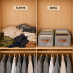 Organizator Pliabil Multifuncțional, cu Mâner, pentru Depozitare Compactă, Gri, 45 × 28 × 18 cm
