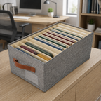 Organizator Pliabil Multifuncțional, cu Mâner, pentru Depozitare Compactă, Gri, 45 × 28 × 18 cm