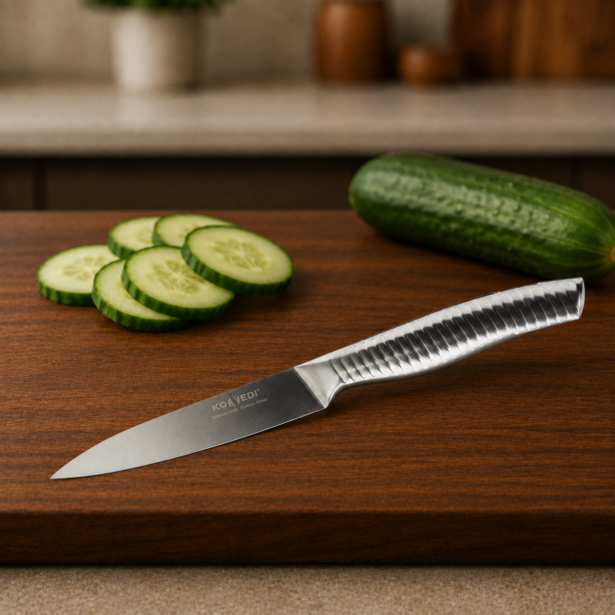Cuțit de Bucătărie UltraSharp Inox, pentru Curățare, Fasonare, Feliere și Porționare, Lamă de 11 cm sau 12,5 cm
