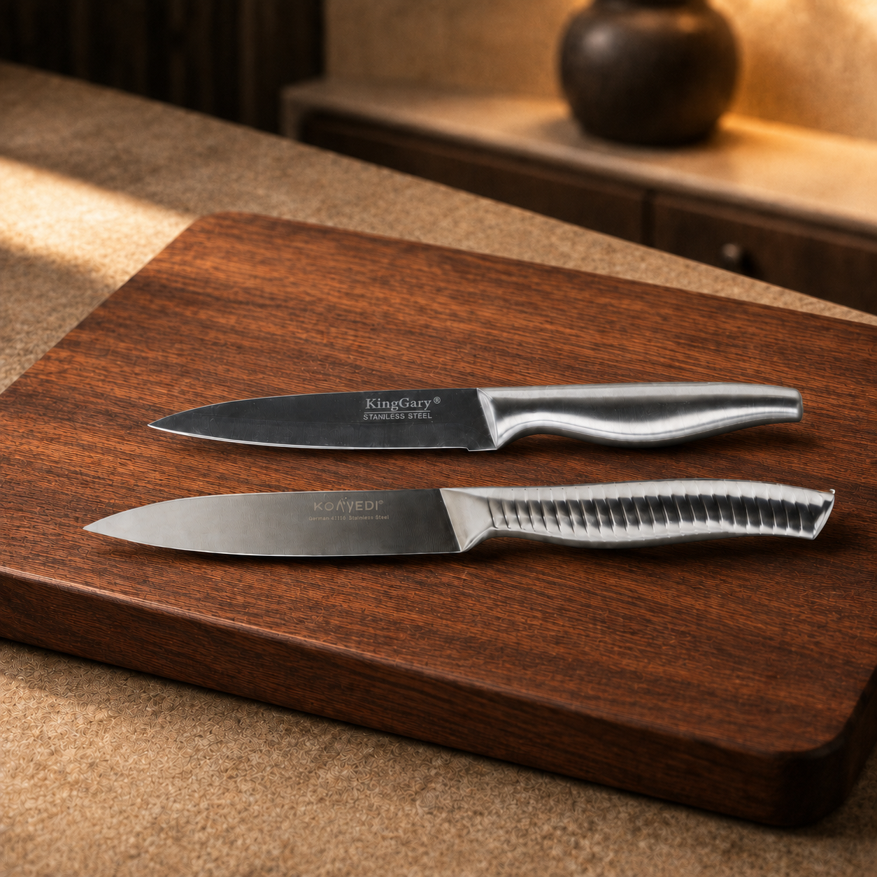 Cuțit de Bucătărie UltraSharp Inox, pentru Curățare, Fasonare, Feliere și Porționare, Lamă de 11 cm sau 12,5 cm
