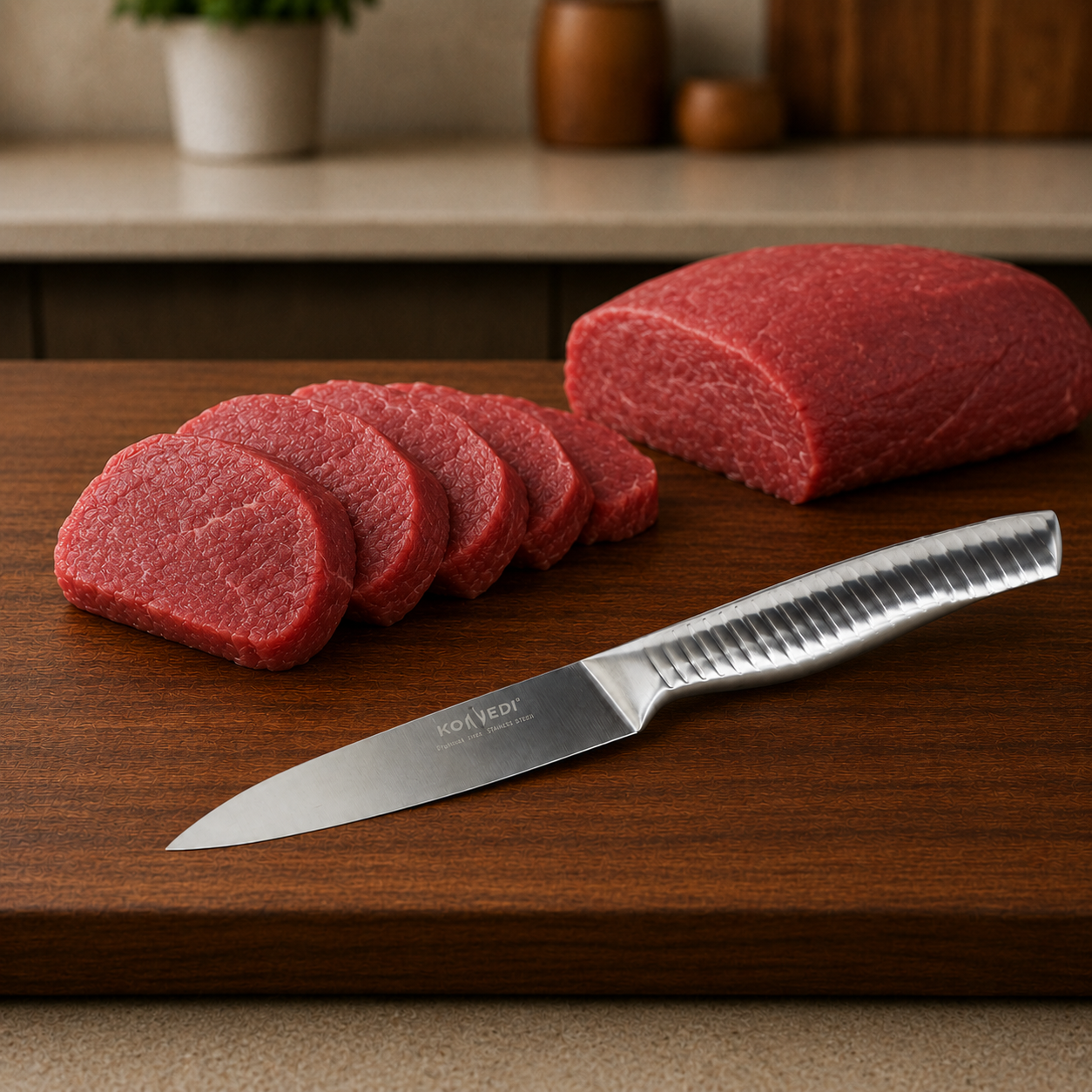 Cuțit de Bucătărie UltraSharp Inox, pentru Curățare, Fasonare, Feliere și Porționare, Lamă de 11 cm sau 12,5 cm