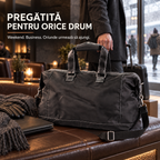 Geantă de voiaj neagră din pânză Oxford – organizare practică și purtare versatilă