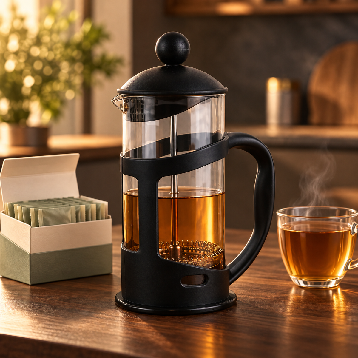 Infuzor multifuncțional French Press pentru cafea și ceai, 600 ml