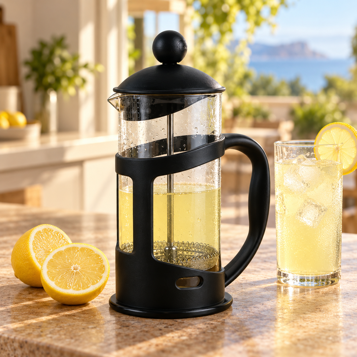 Infuzor multifuncțional French Press pentru cafea și ceai, 600 ml