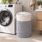 Sac de rufe Naimeed cu plasă de închidere – ordine și transport ușor, 40 × 60 cm, gri sau roz