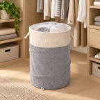 Sac de rufe Naimeed cu plasă de închidere – ordine și transport ușor, 40 × 60 cm, gri sau roz