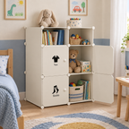 Dulap Modular cu 6 Compartimente – Depozitare Compactă și Configurare Flexibilă, Alb
