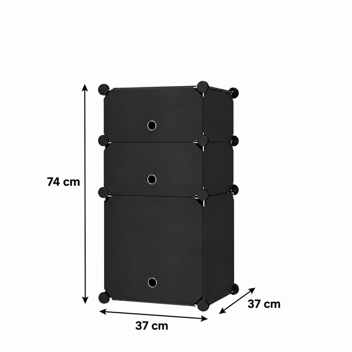 Dulap/Pantofar modular cu 3 uși Organizer Pro – organizare compactă și flexibilă, 74 × 37 × 37 cm