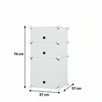 Dulap/Pantofar modular cu 3 uși Organizer Pro – organizare compactă și flexibilă, 74 × 37 × 37 cm