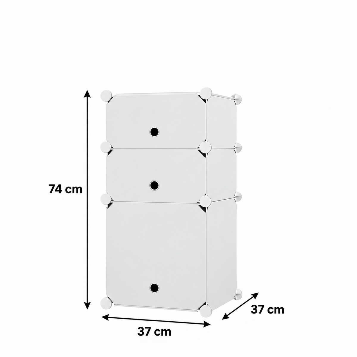 Dulap/Pantofar modular cu 3 uși Organizer Pro – organizare compactă și flexibilă, 74 × 37 × 37 cm