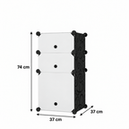 Dulap/Pantofar modular cu 3 uși Organizer Pro – organizare compactă și flexibilă, 74 × 37 × 37 cm