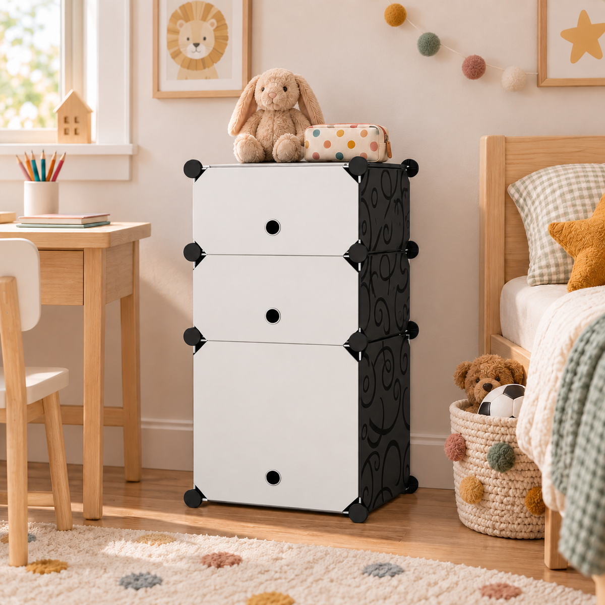 Dulap/Pantofar modular cu 3 uși Organizer Pro – organizare compactă și flexibilă, 74 × 37 × 37 cm
