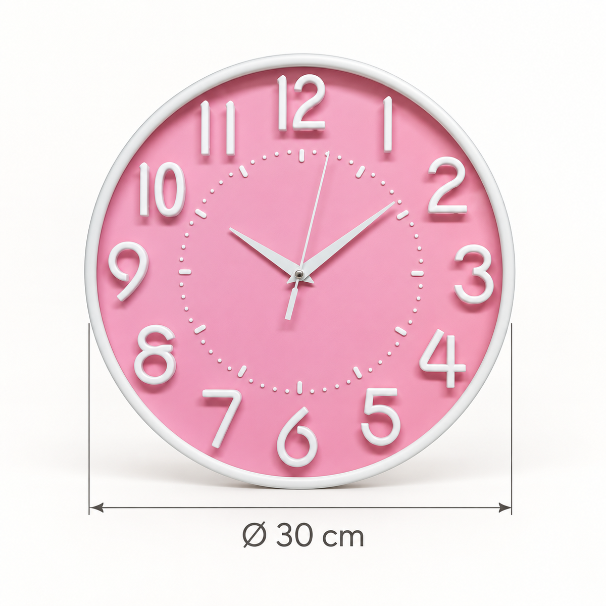 Ceas de perete cu mecanism silențios – confort fără ticăit, diametru 30 cm