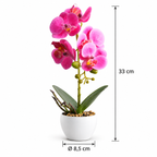 Orhidee Artificială Premium în Ghiveci Ceramic – Eleganță Fără Efort - diferite modele