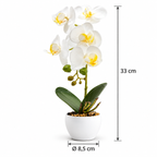 Orhidee Artificială Premium în Ghiveci Ceramic – Eleganță Fără Efort - diferite modele