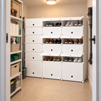 Pantofar modular cu 18 uși – depozitare compactă și organizată, 37 × 110 × 125 cm
