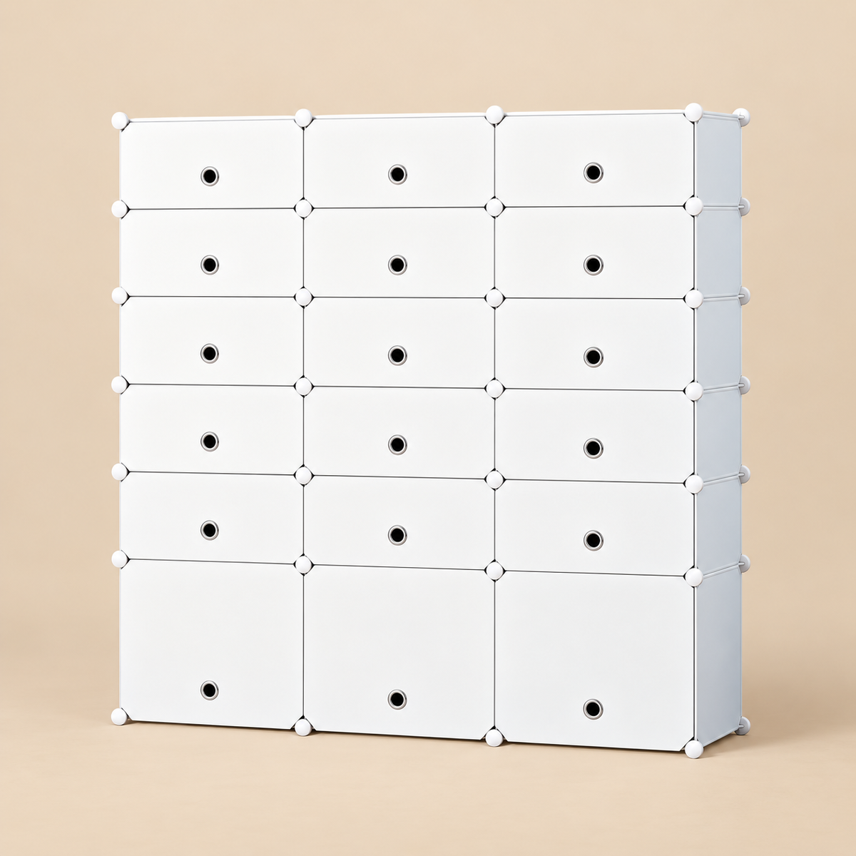 Pantofar modular cu 18 uși – depozitare compactă și organizată, 37 × 110 × 125 cm
