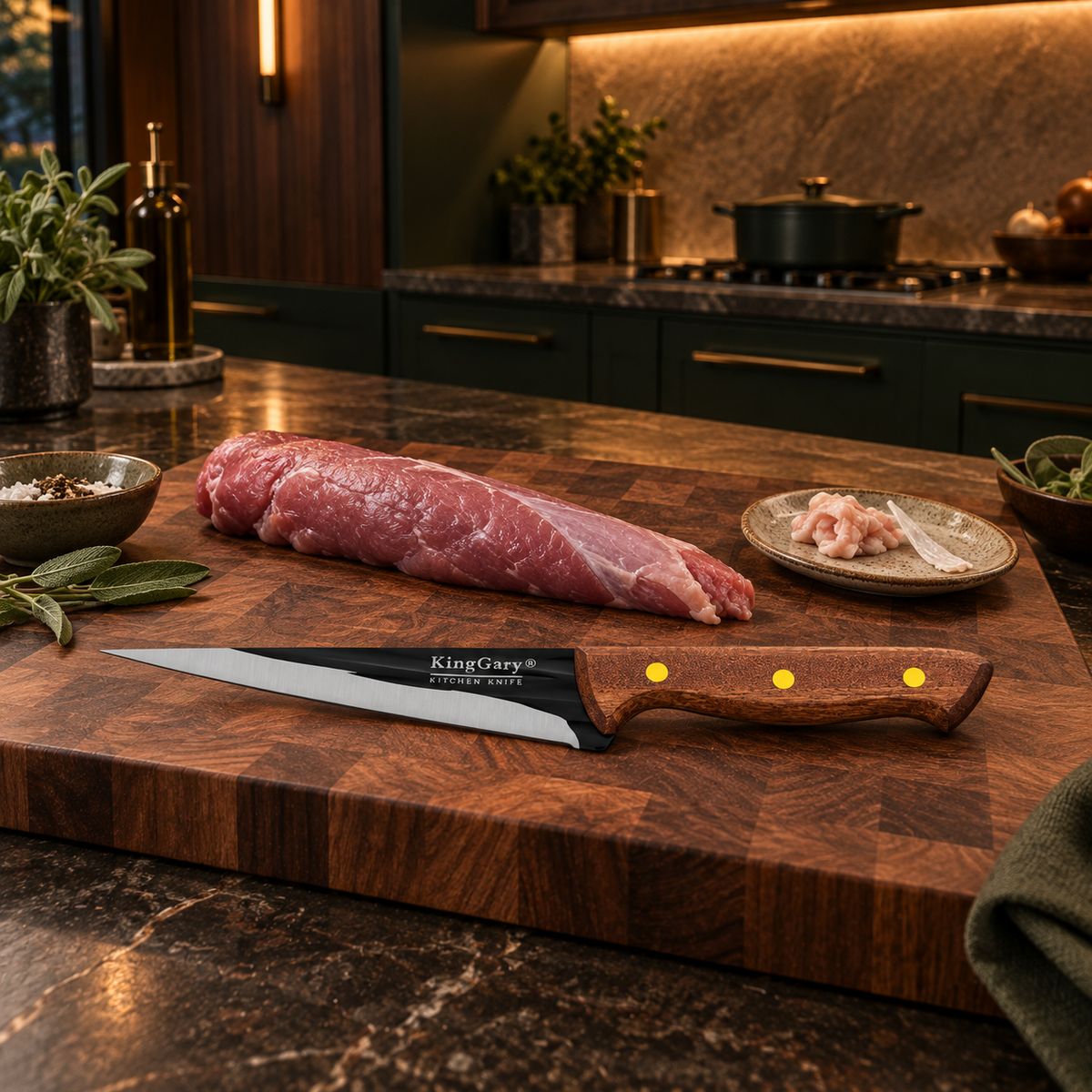 Set 2 cuțite din inox pentru bucătărie FineCut Duo – porționare, dezosare și tăiere precisă