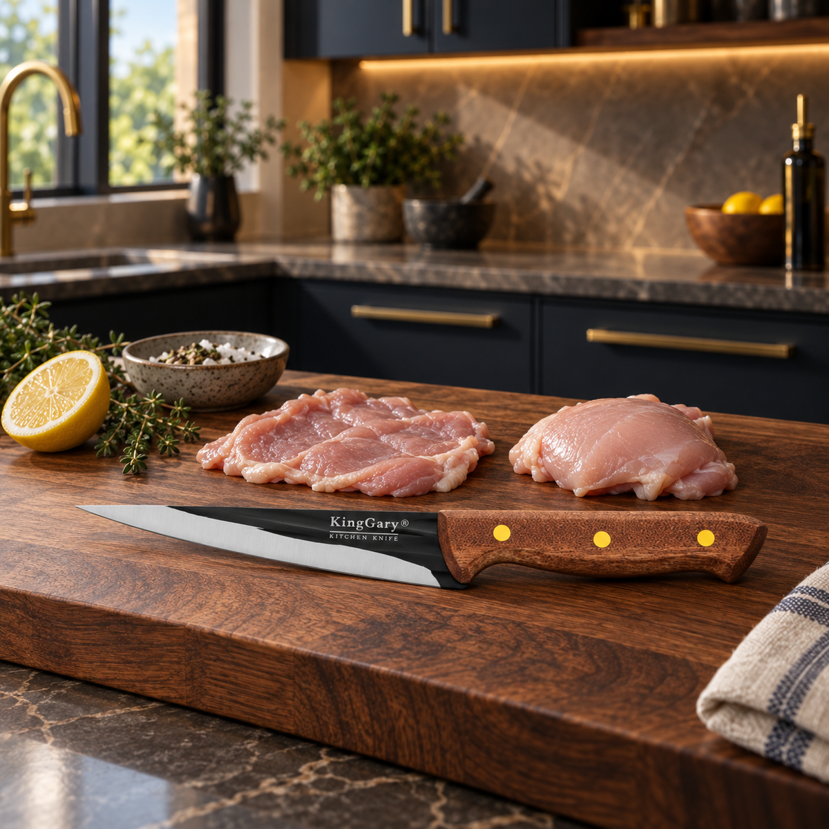 Set 2 cuțite din inox pentru bucătărie FineCut Duo – porționare, dezosare și tăiere precisă
