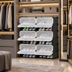 Pantofar modular cu 12 uși – depozitare compactă și flexibilă, 37 × 95 × 108 cm